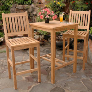 Anderson Teak Bar Table and 2 Chairs -Set-10-0