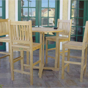Anderson Teak Bar Table and 4 Chairs Set - Set-9-0
