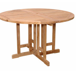 Anderson Teak 47" Round Butterfly Folding Table TBF-047BR-0