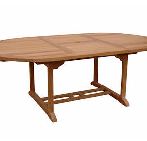 Anderson Teak 87" Oval Extension Table Extra Thick Wood - TBX-087VT-0